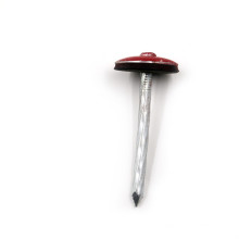 silver color roofing nail with washer